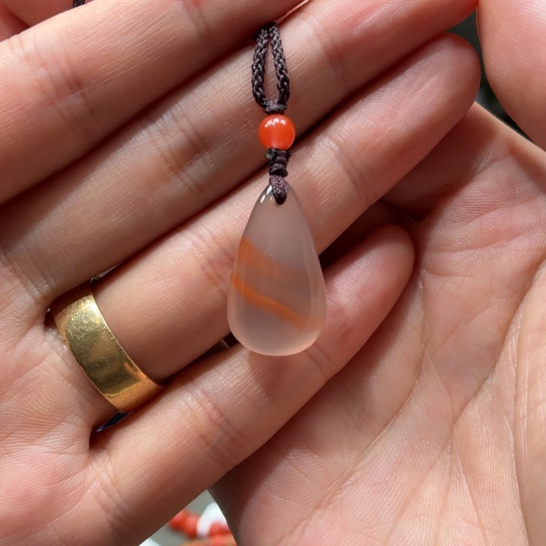 南红玛瑙未镶嵌吊坠原矿保山南红滴水洞吊坠