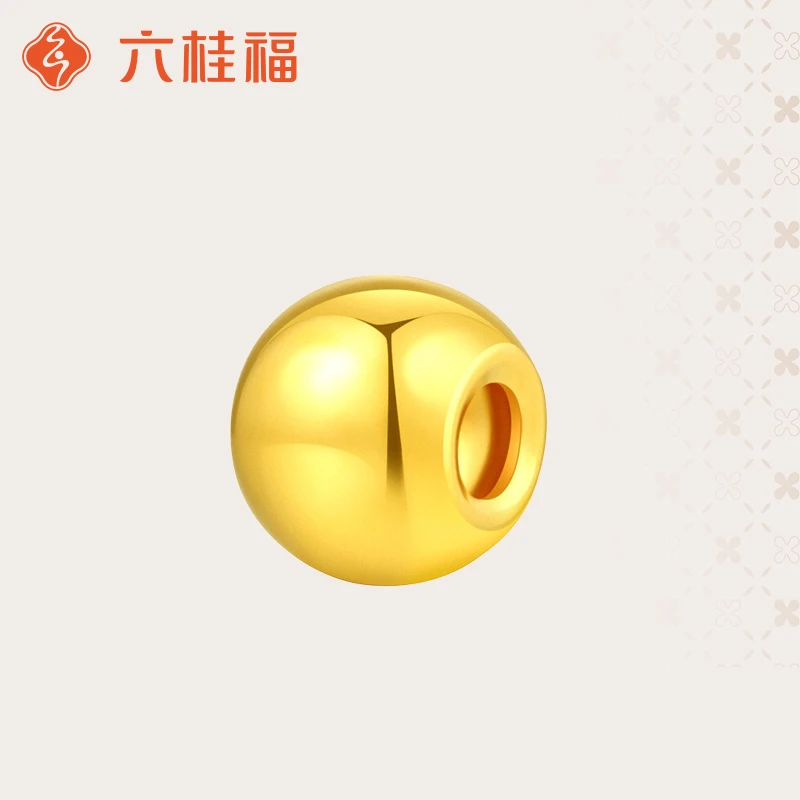 六桂福珠宝黄金小金珠吊坠