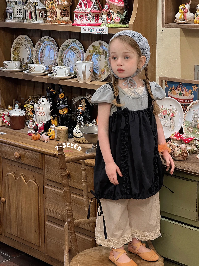 7Seven洋气吊带可爱蝴蝶结两件套套装女童夏款