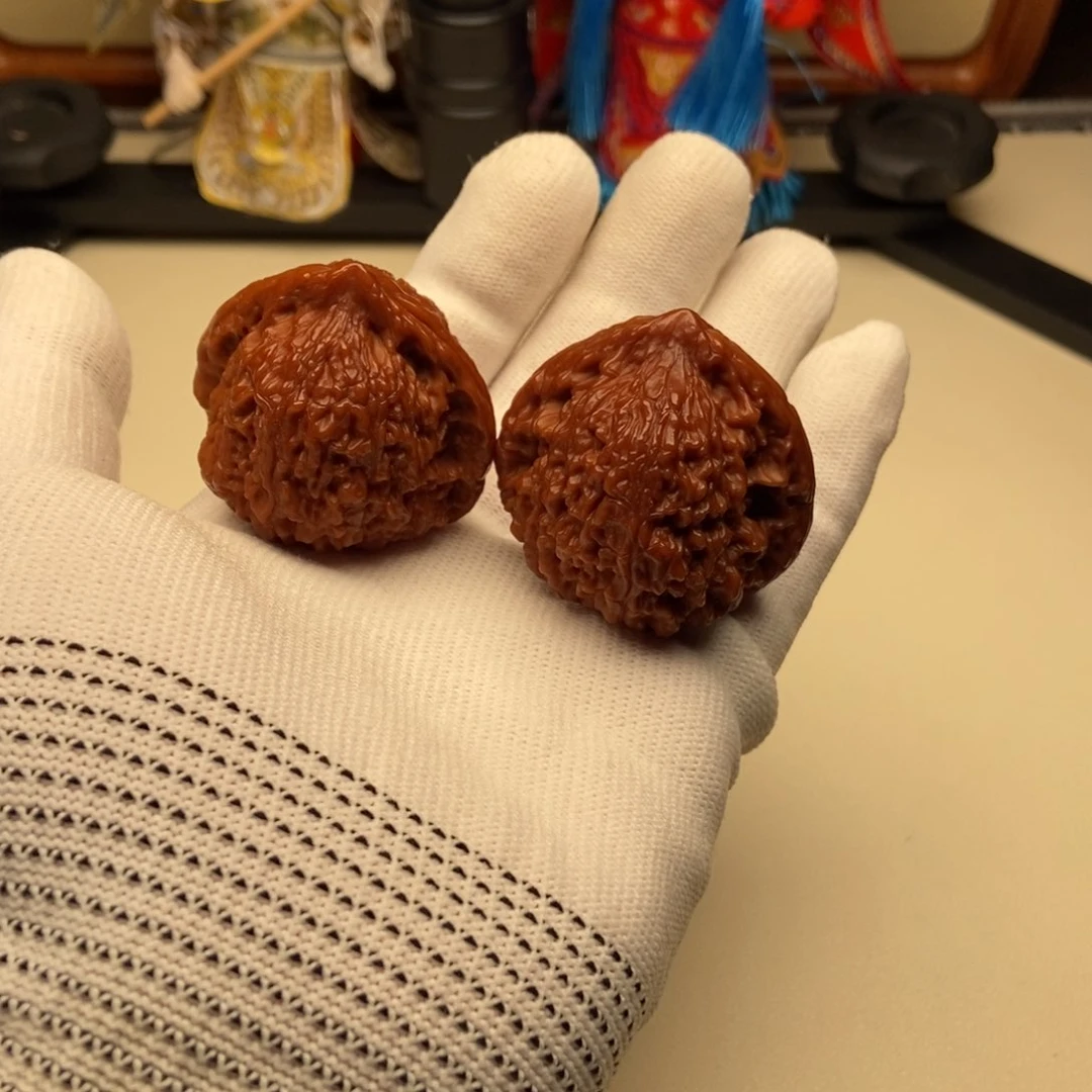 把件文玩核桃血三角