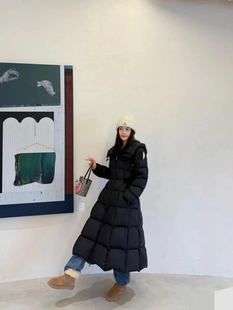 2025冬季 在逃公主新款过膝加厚女士温婉风长款鹅绒服MYER