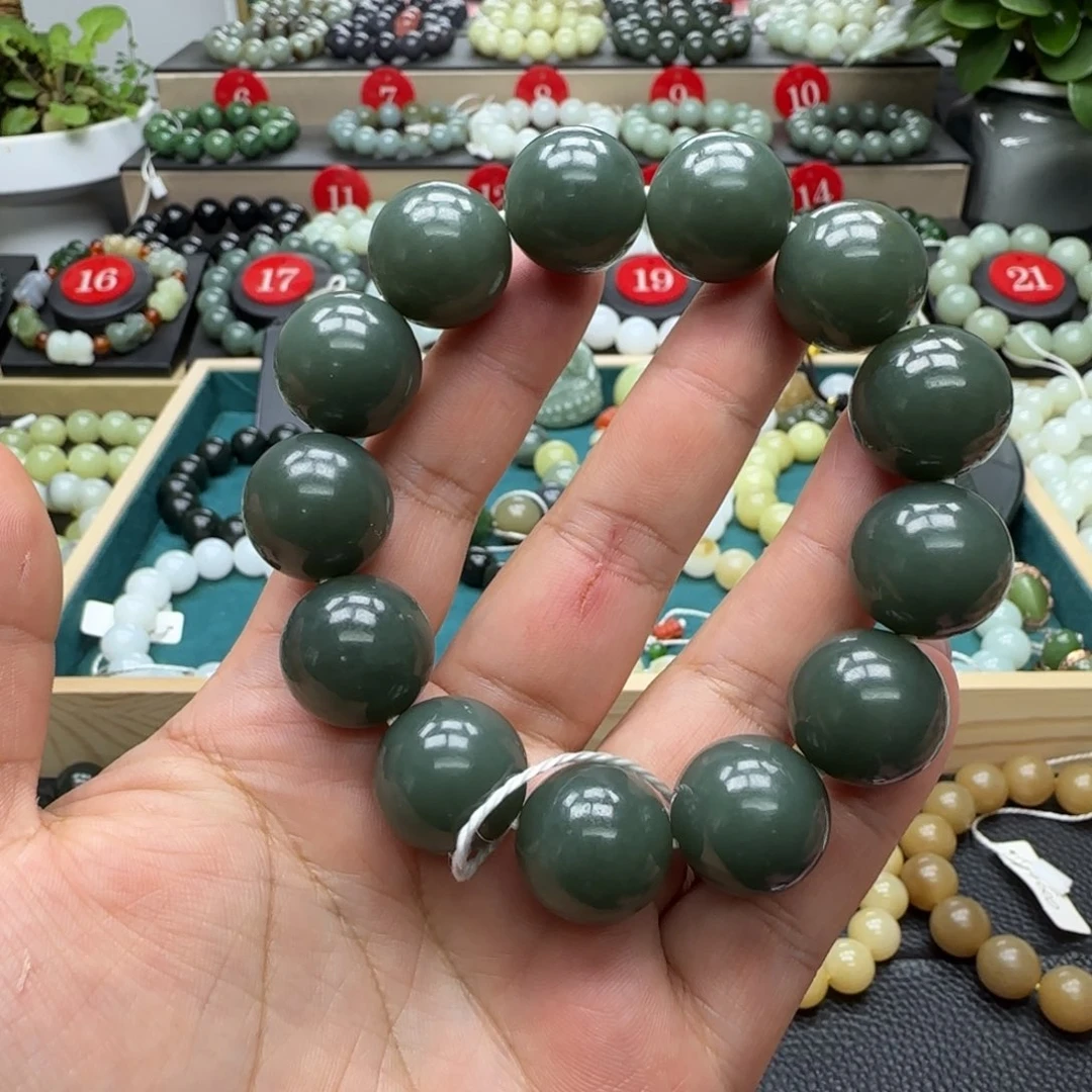 和田玉未镶嵌手链16