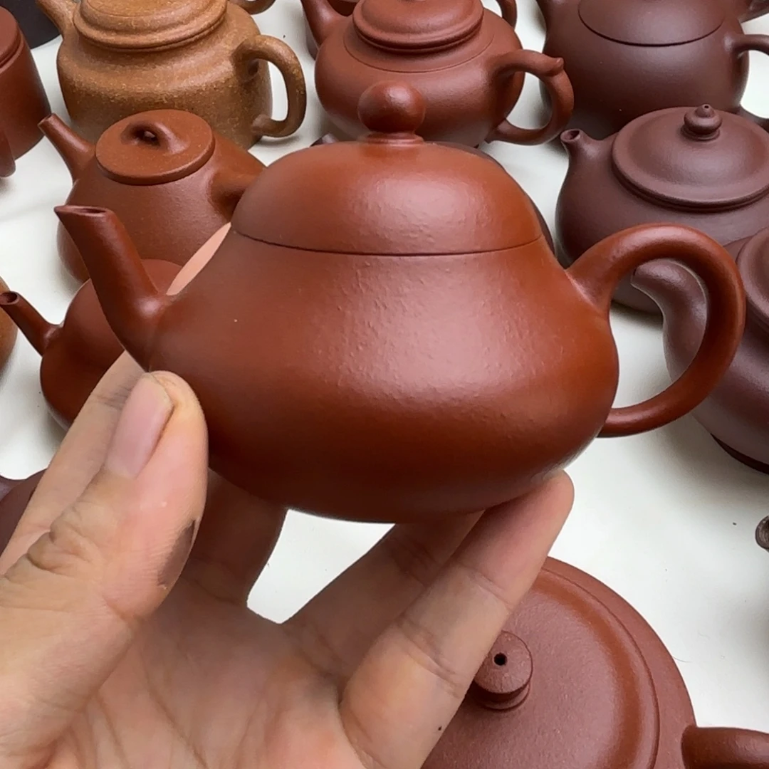 ༄***࿐茶壶紫砂朱泥矮梨100cc