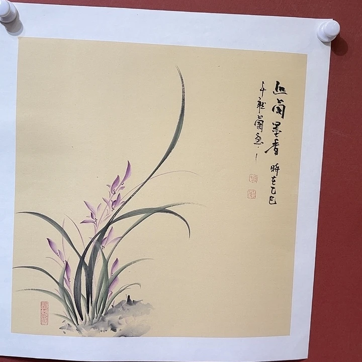 国画听兰老师花鸟
