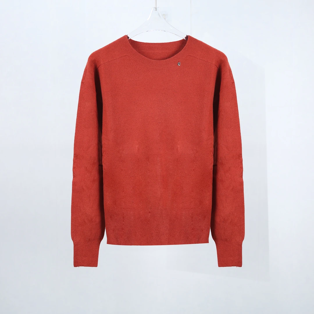 【吴姐定制】8005 新款显瘦女士无缝一体圆领百搭毛衣