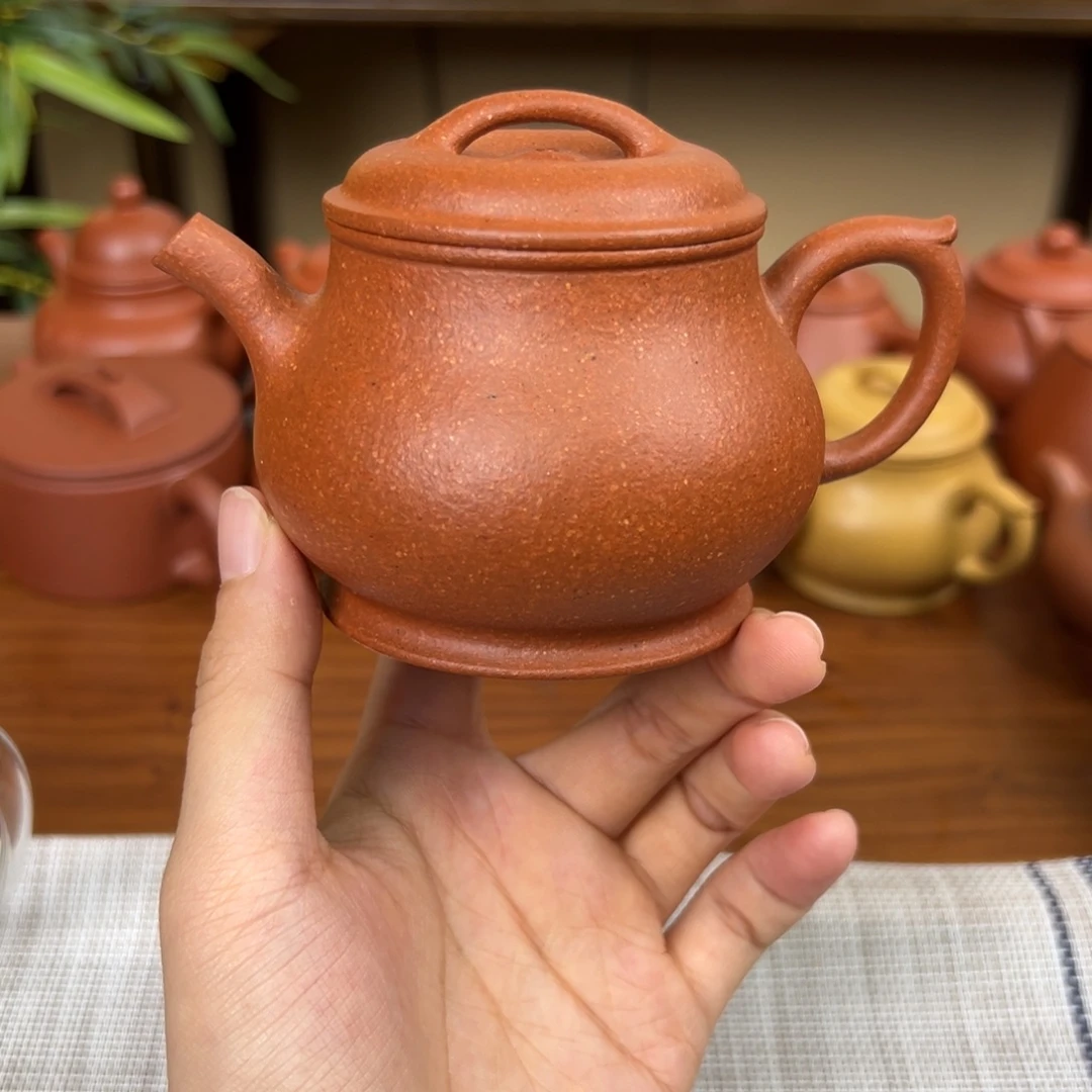紫砂茶壶紫砂壶颂金黄降坡170cc全手