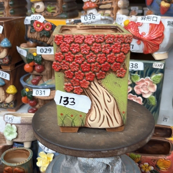 紫砂花盆粗陶材质多肉花盆