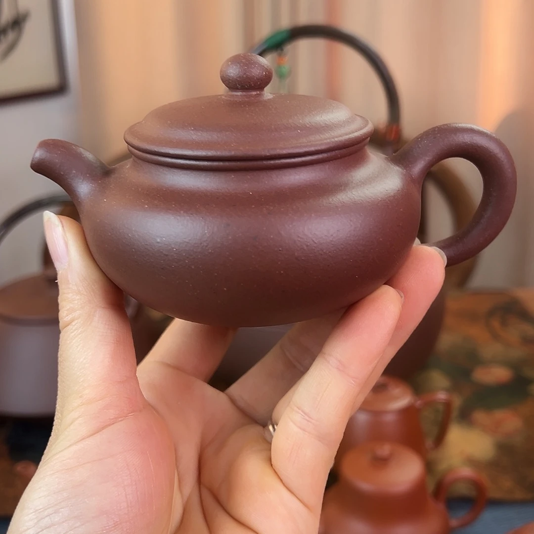 茶壶紫砂精品 仿古 紫泥 210cc