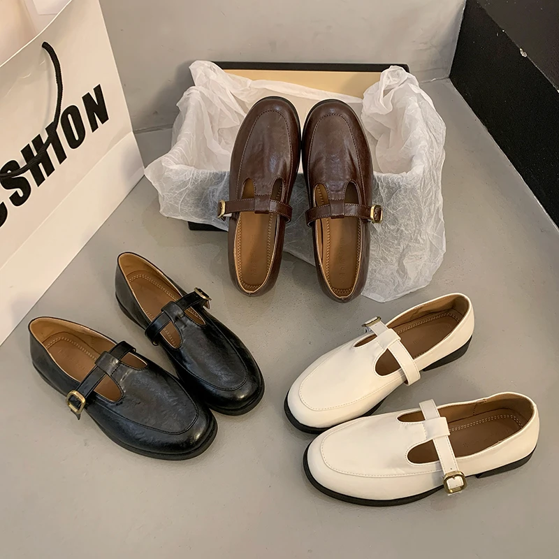 【迦迦】软平底小皮鞋女2025春夏新款英伦复古休闲单鞋软皮玛丽珍鞋