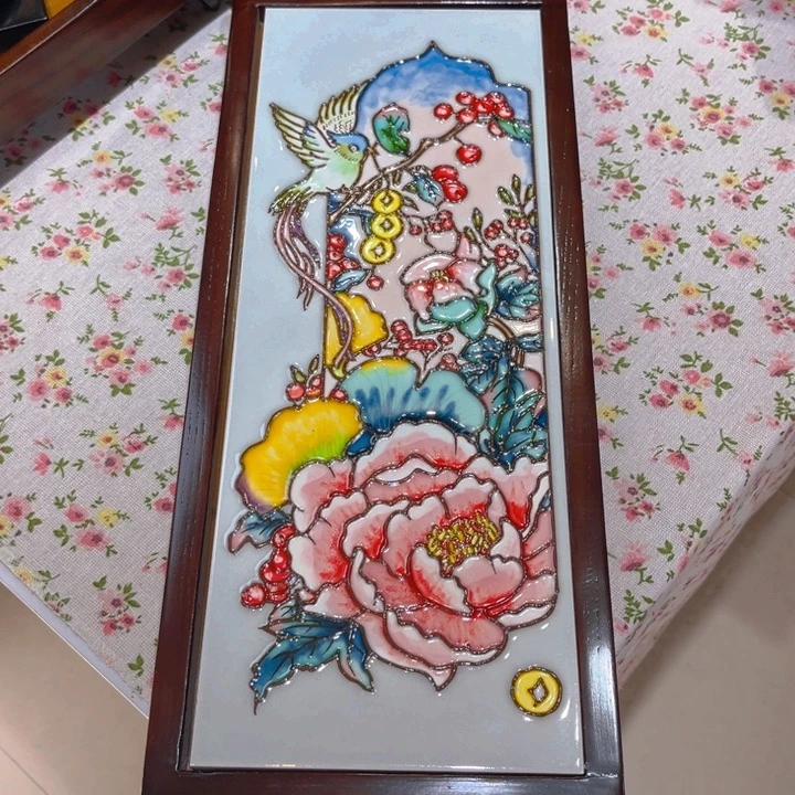盖子款瓷板画艺术作品双面