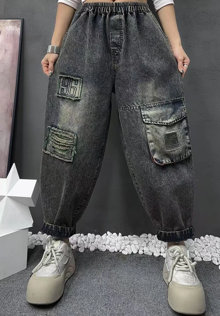 8888春款潮牌欧货炒色系牛仔裤