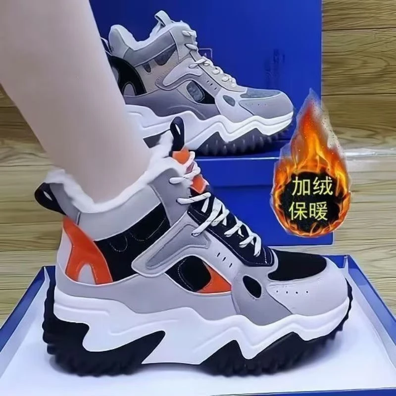 2025新款冬季网红超火女士棉鞋厚底增高防水高帮雪老北京高帮棉鞋