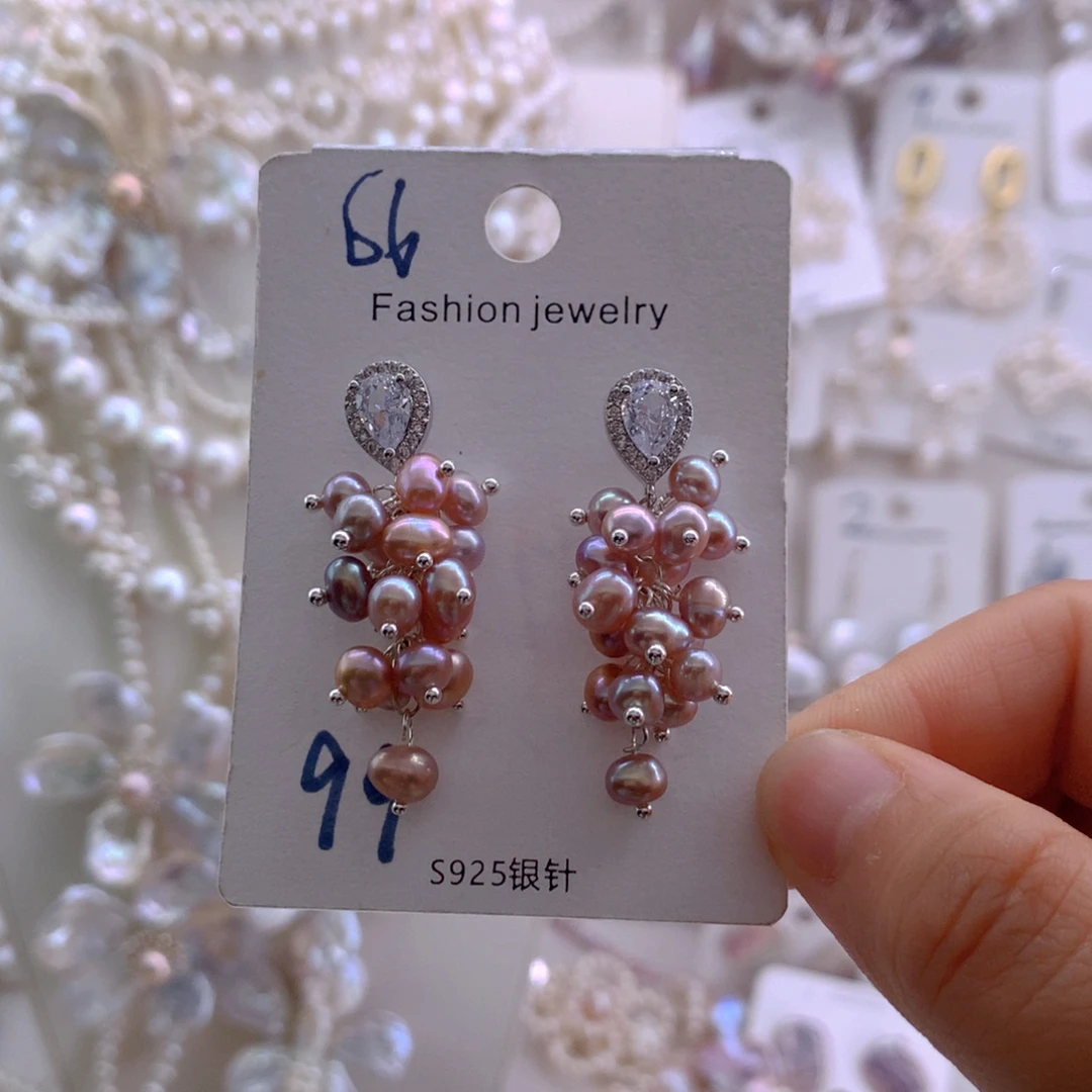 未镶嵌淡水珍珠耳环