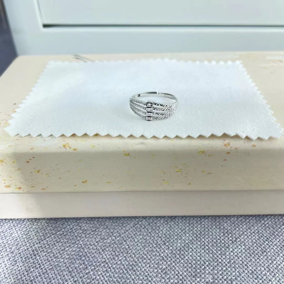 PT950 铂金戒指  多层满天星 活口戒指  S 12124