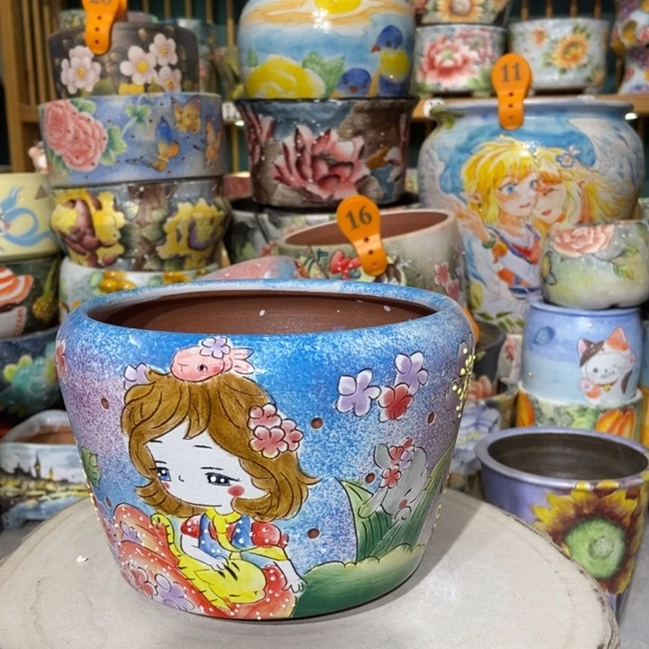 红陶景德镇艺术手绘作品