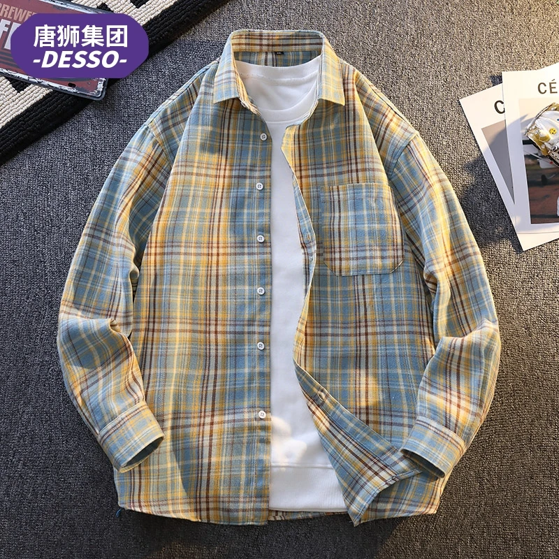 【衬衫穿搭】唐狮集团DESSO长袖衬衫男宽松休闲衬衣春秋款潮流外套