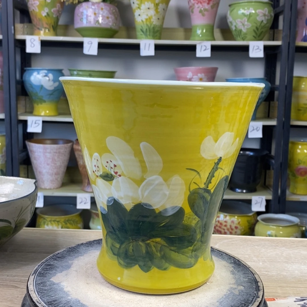 景德镇手工手绘陶瓷花盆