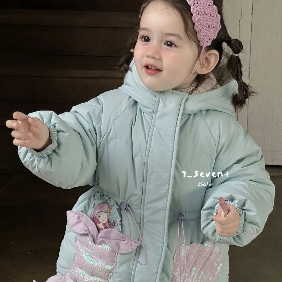 7Seven正版现货美人鱼 双面可穿羽绒服三防面料