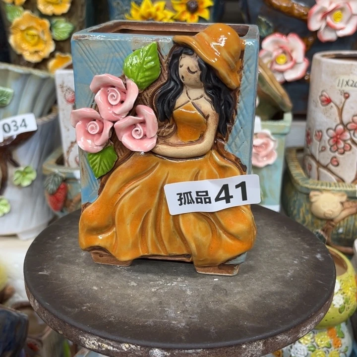 紫砂花盆粗陶材质多肉花盆