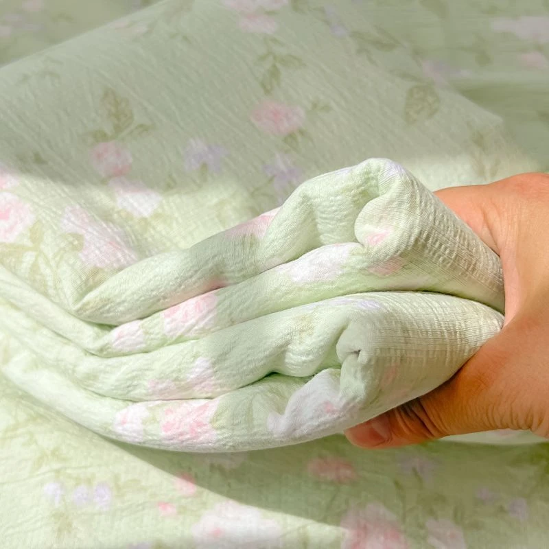 A类柔软双层纱床单单件ins小清新非纯棉全棉薄被单双人枕套三件套