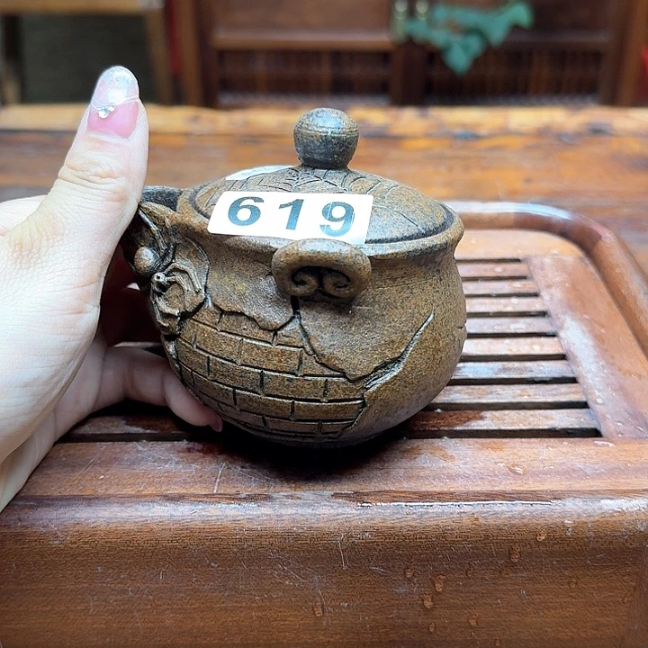 纯手工制作粗陶茶具