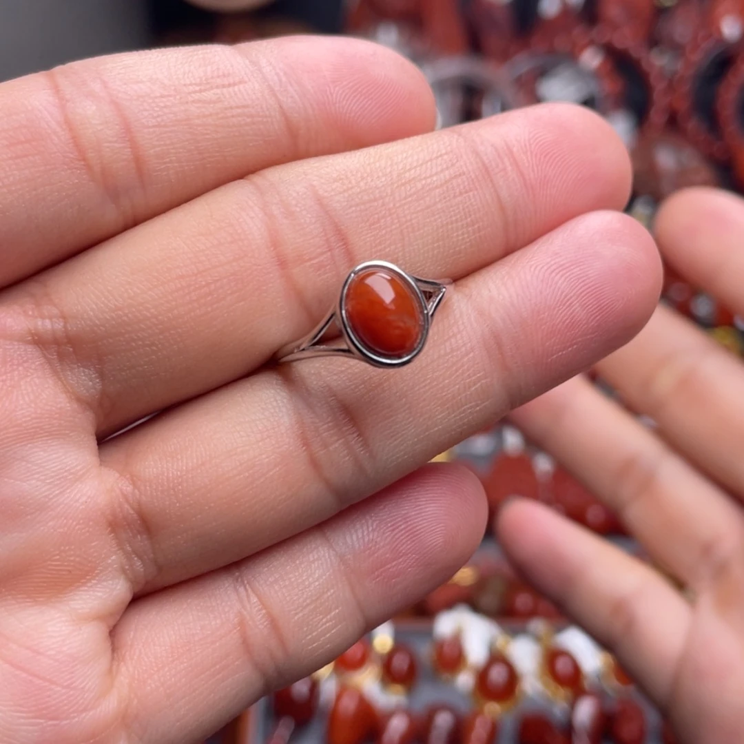【闪购商品】未镶嵌蛋面戒指巨漏南红玛瑙