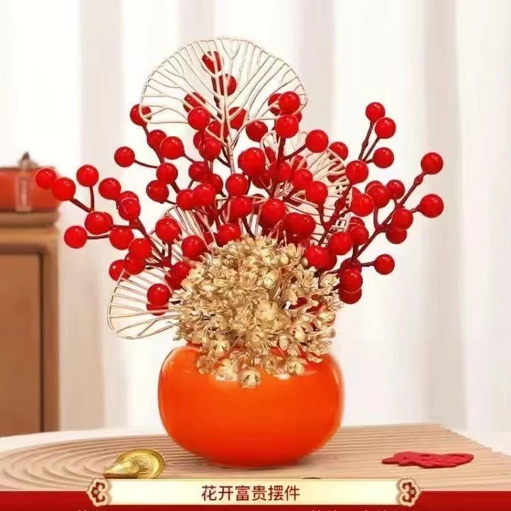 柿柿如意小福桶桌面摆件