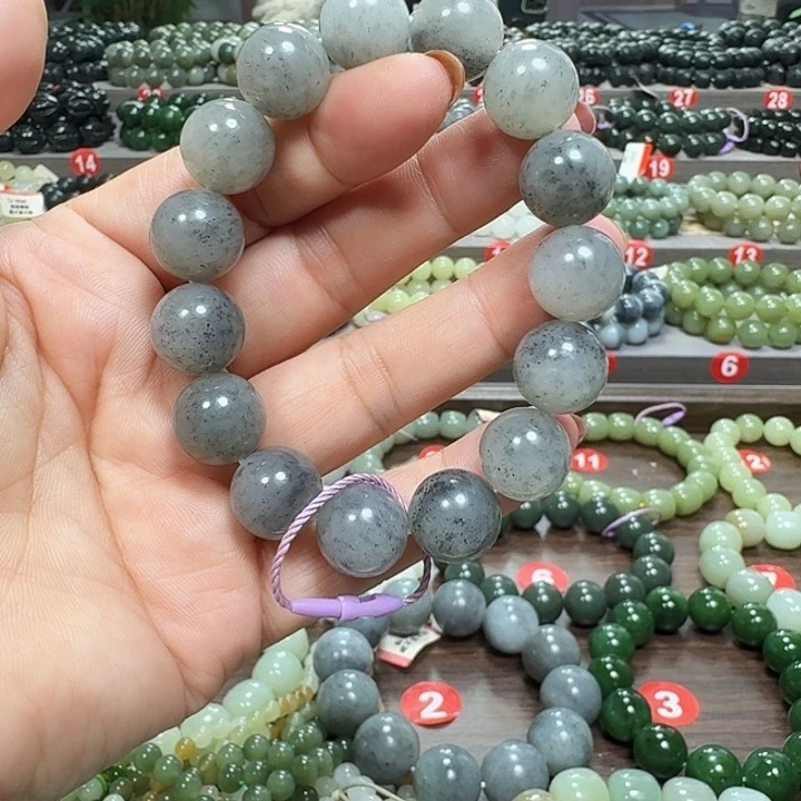 未镶嵌手链和田玉新疆青花卡14