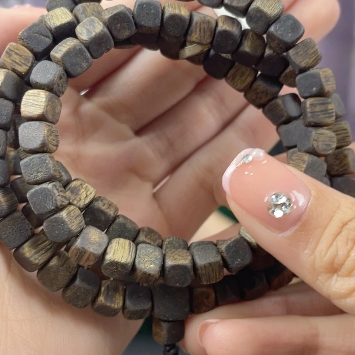 手串沉香油叶子 方糖多圈