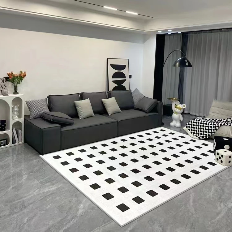 quanxin/全馨五防无胶客厅地毯简约超柔仿羊绒卧室地毯大面积满铺