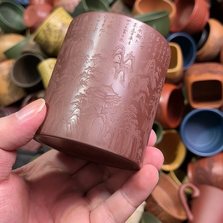 紫砂茶杯全手工紫砂主人杯