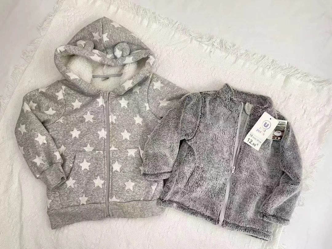 程程家 男童加厚针织冬季女童秋冬上衣卫衣普通外套开衫休闲