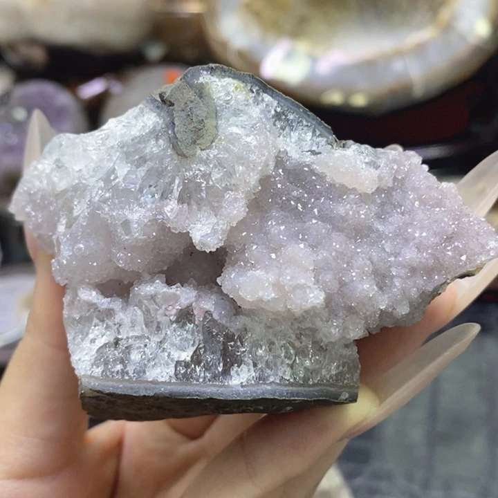 未镶嵌珠宝半成品紫晶紫软啵啵块