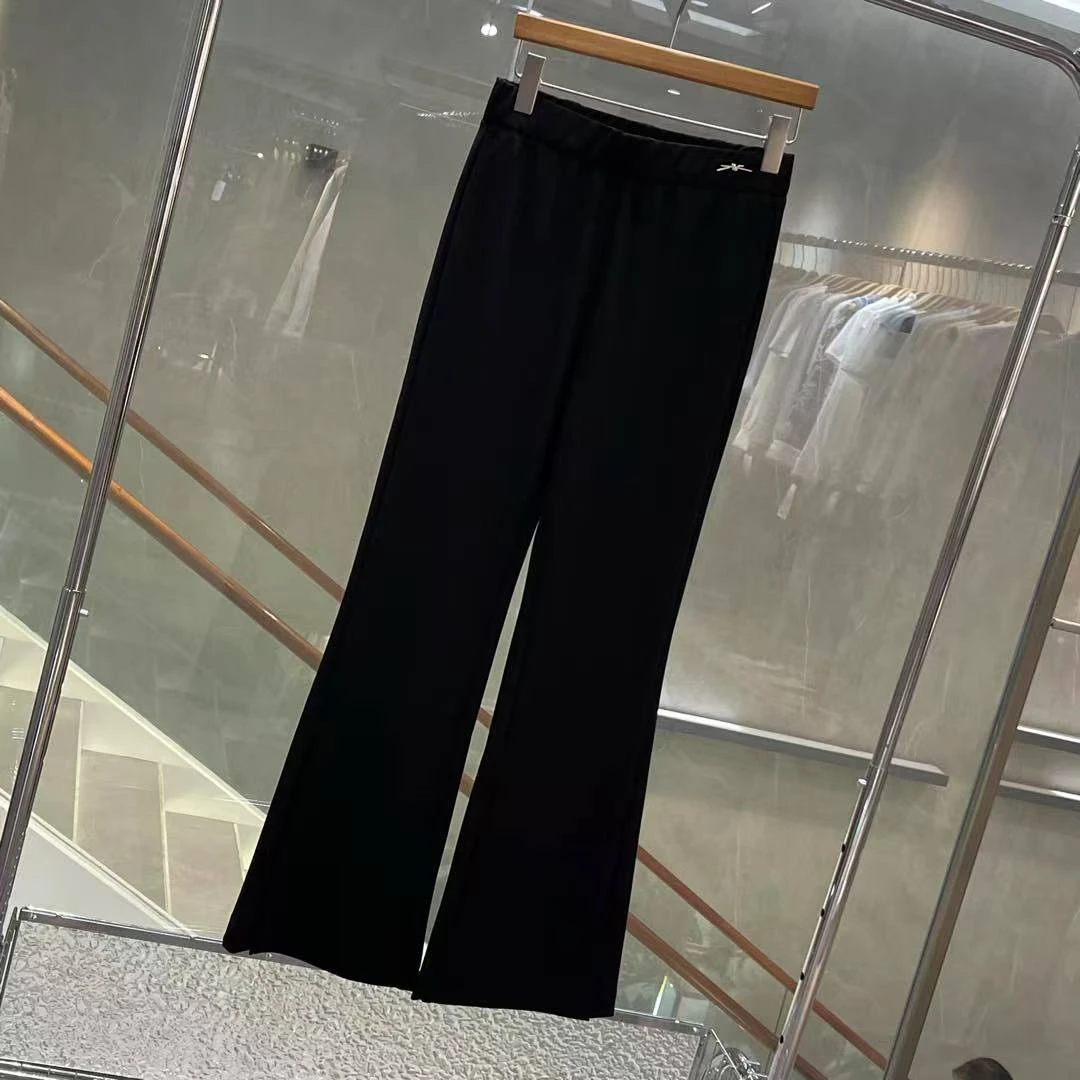 侧开叉高腰休闲微喇裤ZBK32890最小码裤长102（卡码往小拍）