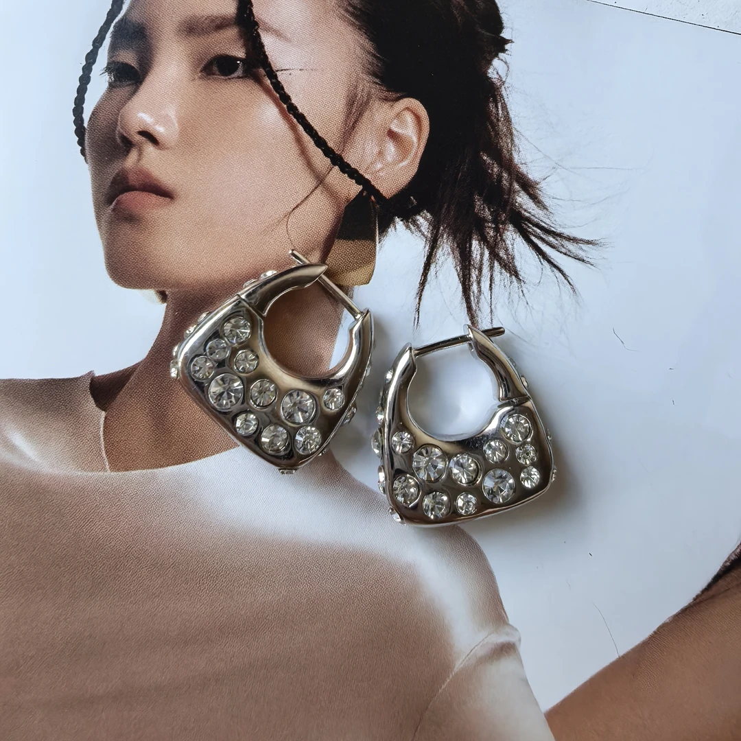 黄铜耳饰 轻奢法式欧美精致包包耳环0035