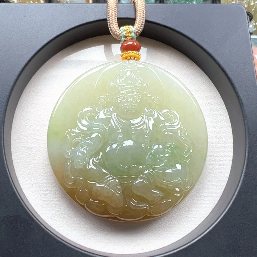 颈饰未镶嵌翡翠黄财神