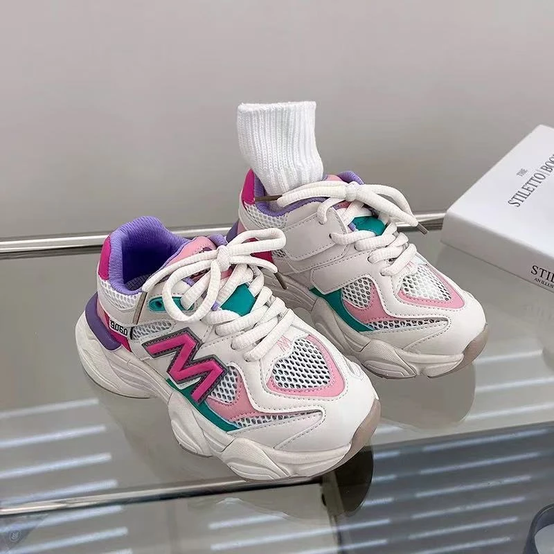 女童老爹鞋春夏单网新款儿童运动鞋男童幼儿园宝宝春夏季亲子鞋