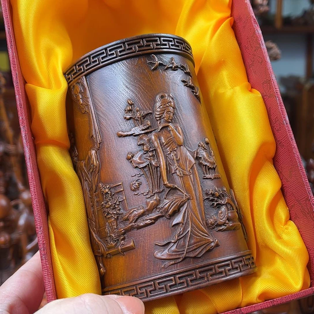 黄杨木黄杨木雕刻高度12厘米