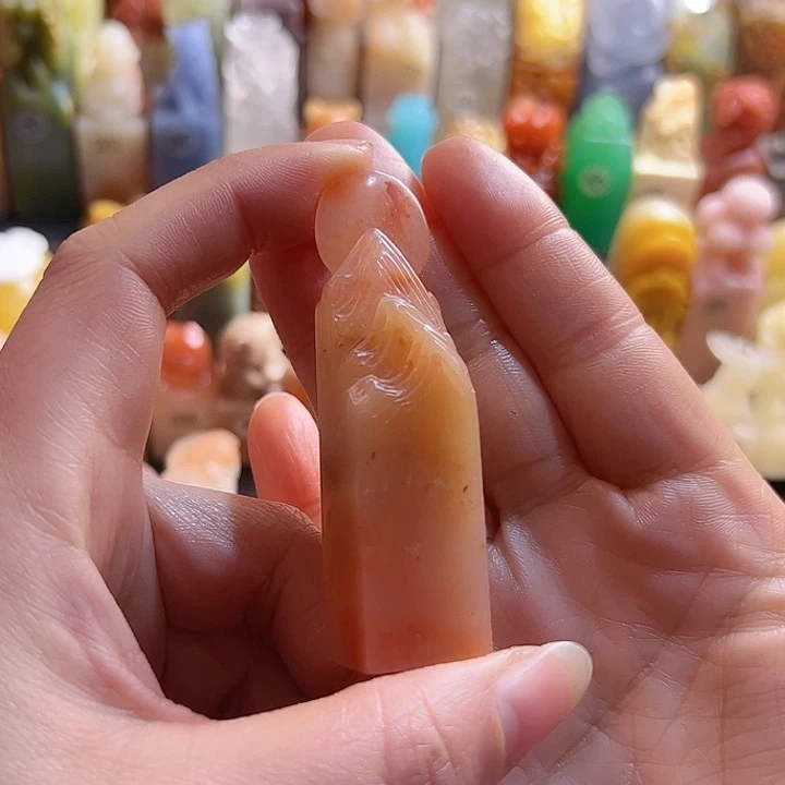 老挝石印石手工定制1.4厘米，太阳，包刻字