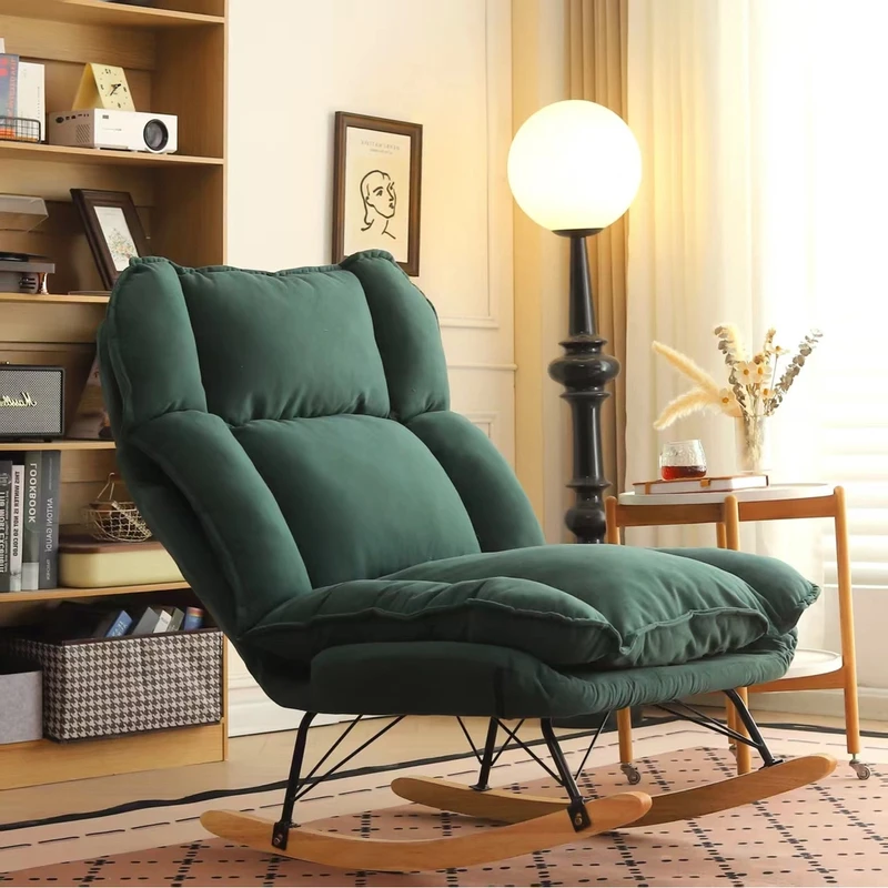 云朵摇椅 三折叠 摇椅法式中古单人位北欧客厅功能沙发轻奢摇摇椅