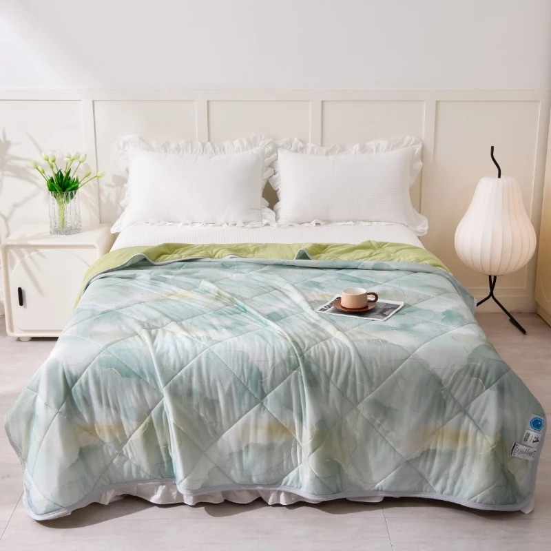 睡拾光2025新款轻奢夏被印花GL