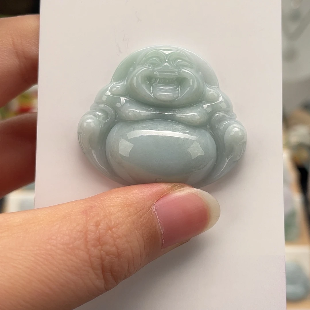 翡翠未镶嵌颈饰佛公