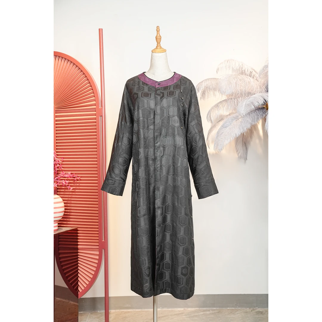 热卖爆款【万象有衣】双面穿-原创设计师款香云纱连衣裙-7752