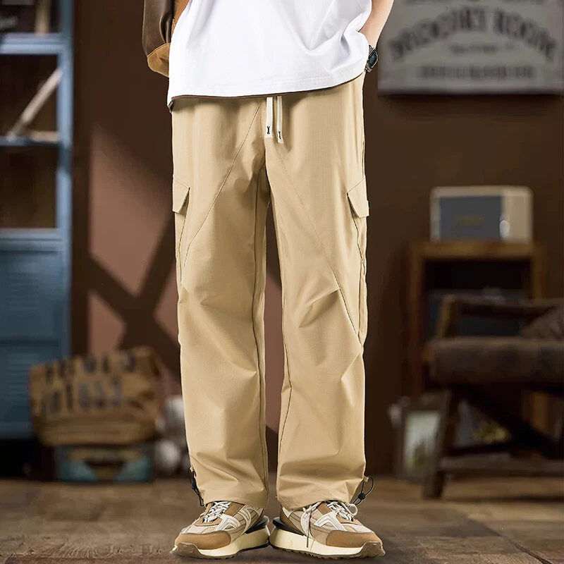 潮流夏季新款帅气运动工装裤，直筒户外风格，多口袋设计，春夏秋三