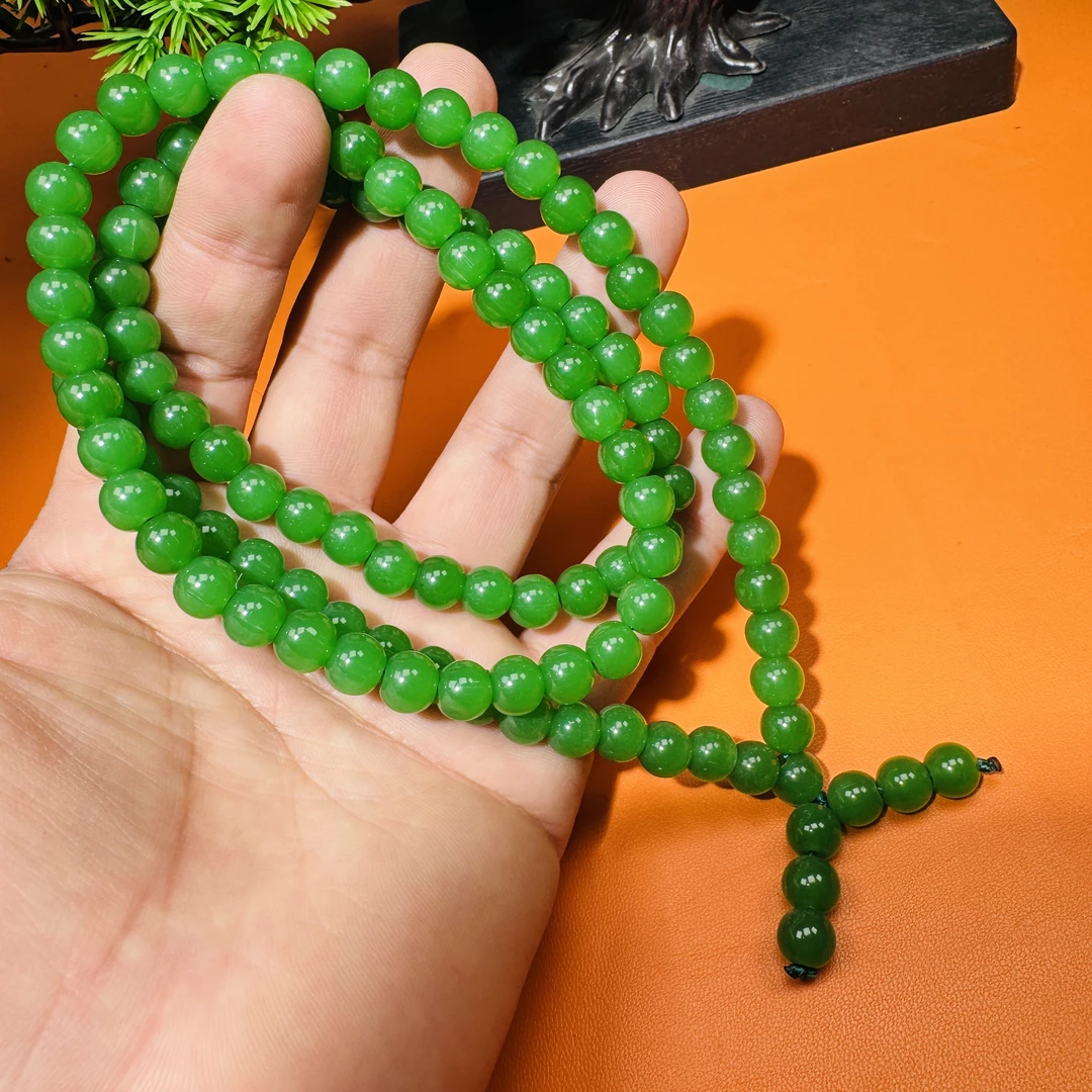 星芒织梦——绿泊凝光毛衣链吊坠珠链无礼盒卡8mm-E051