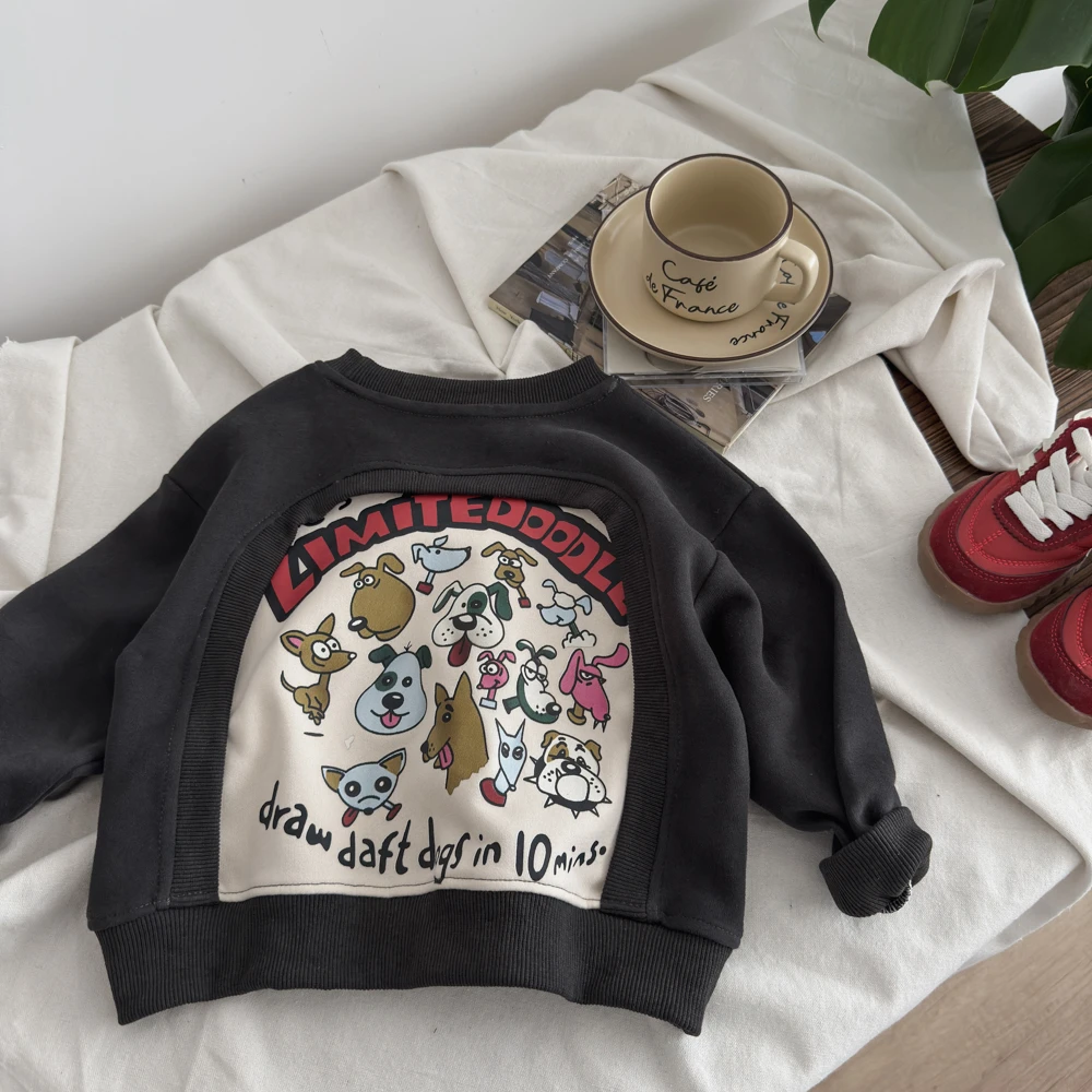 秋季新款男女儿童休闲卡通长袖卫衣百搭时尚秋冬韩版