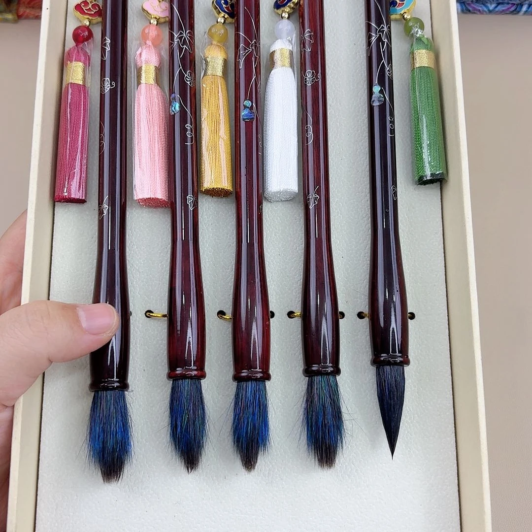 五色玉葫芦高端作品几毛笔5只