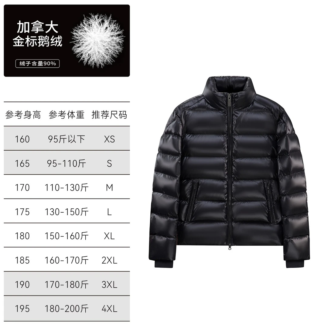【加拿大进口90鹅绒】立领款全新6.0冬季简约经典保暖羽绒服803