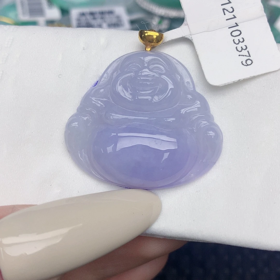 翡翠18K金镶嵌颈饰天然缅甸翡翠a货百元以上9元证书费自理