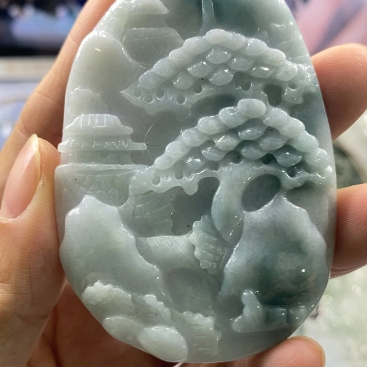 漂***泊翡翠未镶嵌吊坠(不含链)2991